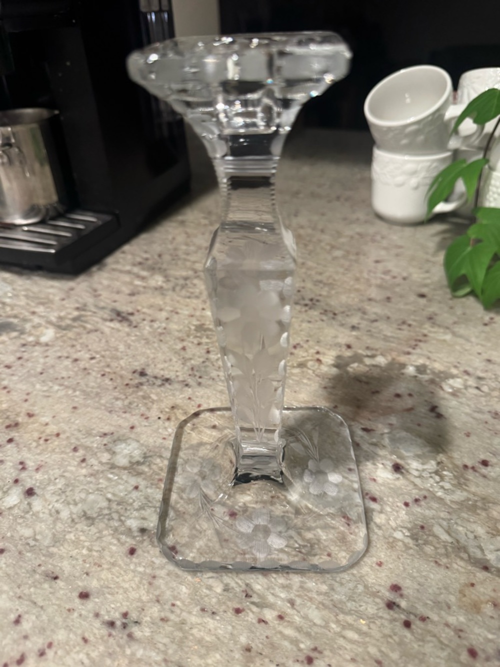 Varga Art Crystal Imperial Collection RARE Candlestick